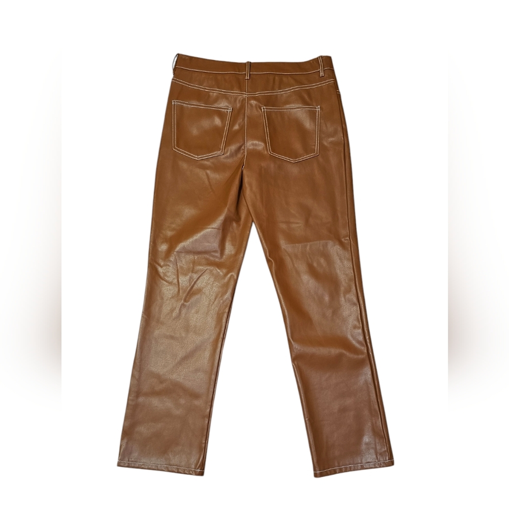 STAUD Brown Leather Pants - Picture 6 of 6